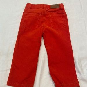 Janie and Jack Orange corduroy pants